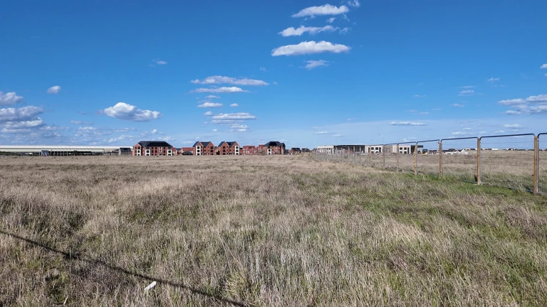 A view of the currently empty site at Wixams where we will develop over 130 new homes