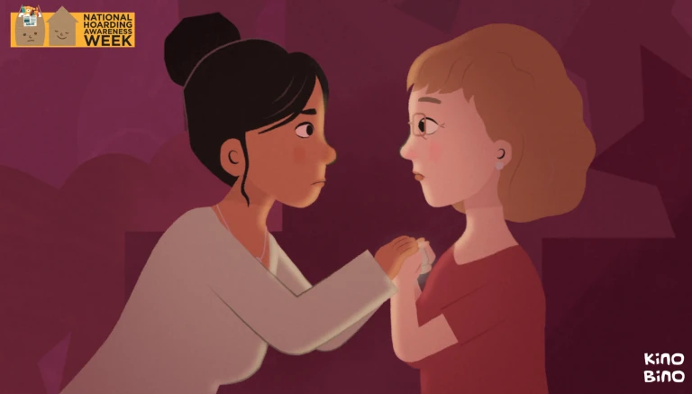 Screen-shot of ‘Of All The Things’, an animated short film which focuses on a mother and daughter relationship and explores the emotional challenges of living with hoarding disorder.